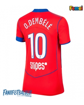 Paris Saint-Germain Ousmane Dembele #10 Tricou Fotbal Replică 2025-26 Femei Treilea